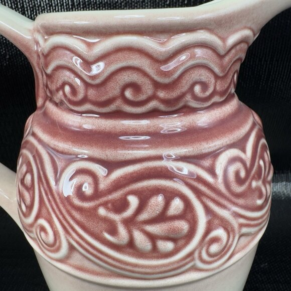 Longaberger Pottery American Craft Paprika 40 Oz Pitcher Jug Stoneware Carafe - Picture 5 of 10